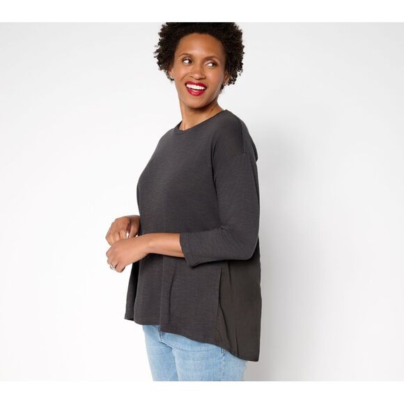 LOGO by Lori Goldstein Tops - LOGO by Lori Goldstein Women's Top Sz 2XS (XXS) Medium Grey Heather A698990